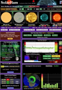 For more info on solar conditions, including Geomagnetic storms and aurora click here.